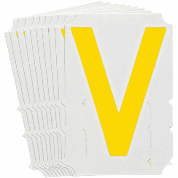 Quik-Align 5150 Series Polyester 4 in Lbl Legend: V Yellow 10PK